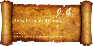 Jekelius György névjegykártya